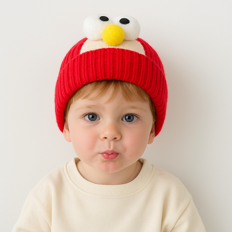 Big-Eyed Cartoon Baby Beanie Bianca Australia
