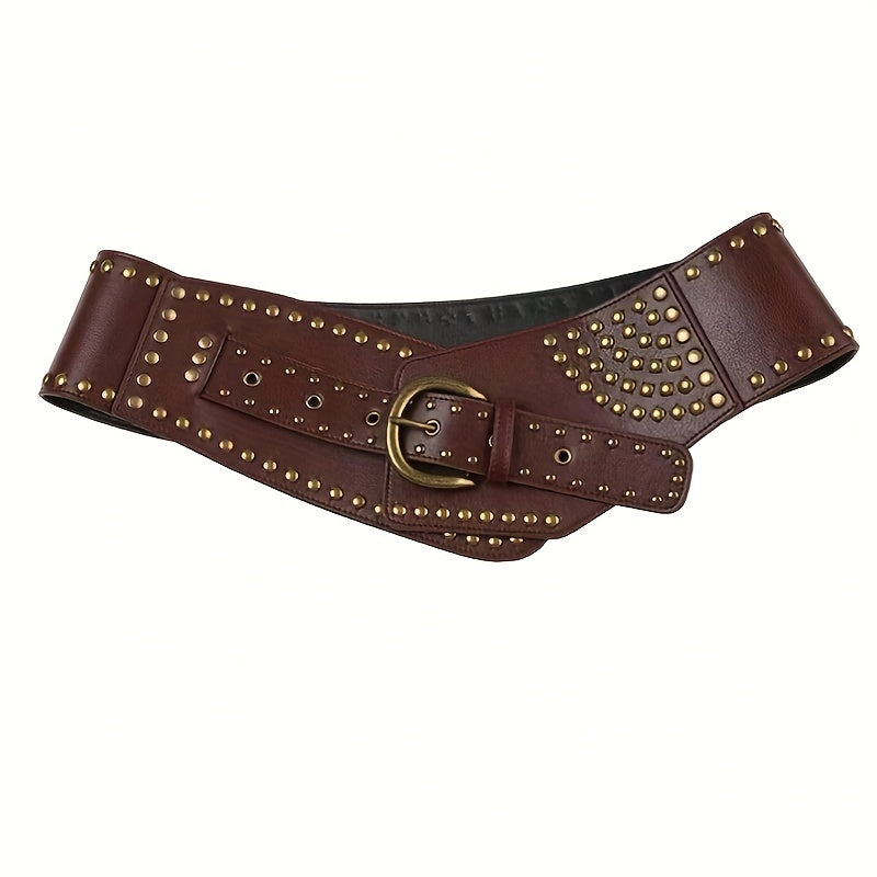 Boho Studded Belt – Rivet Buckle Style Workoutry