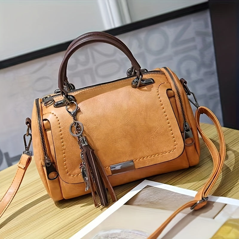 Tassel Zip Shoulder Bag – Large Capacity Workoutry