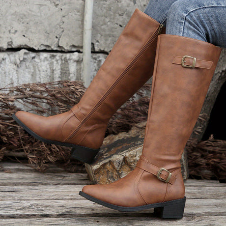 High Tube Winter Boots – Pointed Toe & Side Zip Bianca Australia