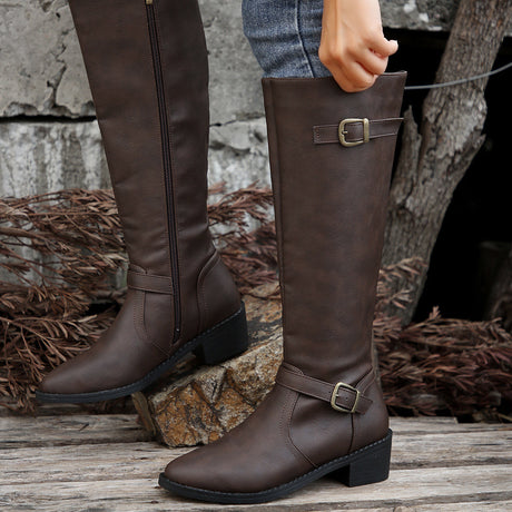 High Tube Winter Boots – Pointed Toe & Side Zip Bianca Australia