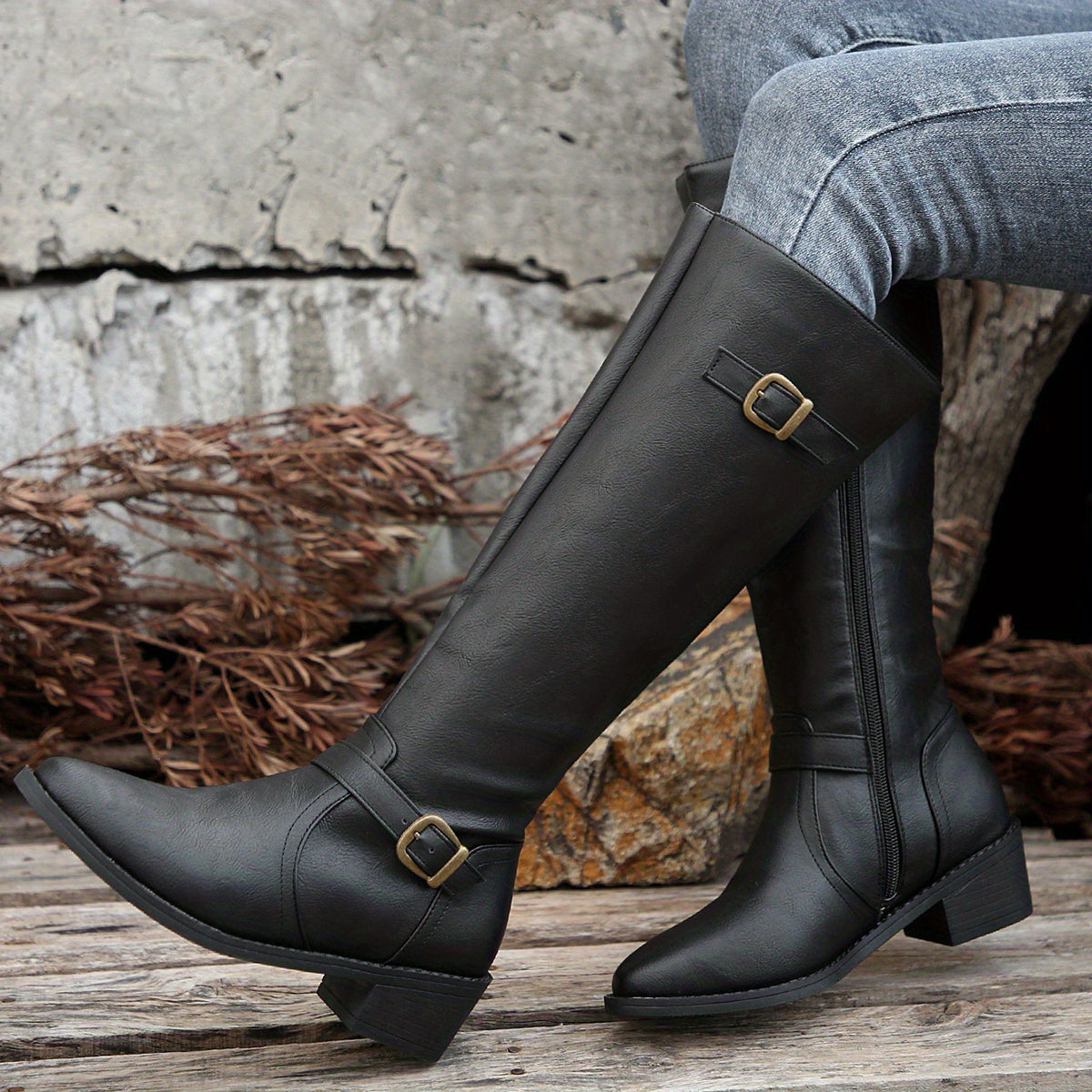 High Tube Winter Boots – Pointed Toe & Side Zip Bianca Australia