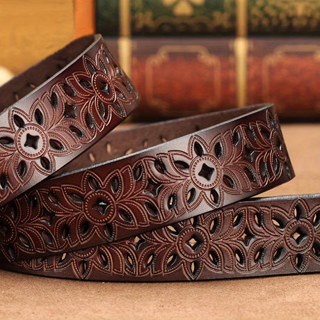 Vintage Black PU Leather Belt – Waterproof & Durable Workoutry