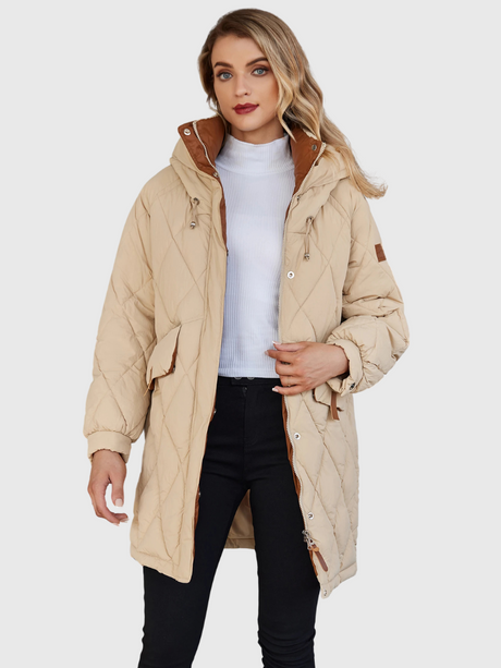 Naya | Long Hooded Quilted Puffer Coat Bianca Australia