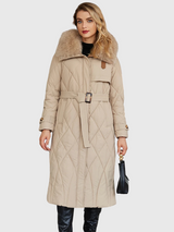 Alina | Long Belted Fur-Collar Puffer Coat Bianca Australia