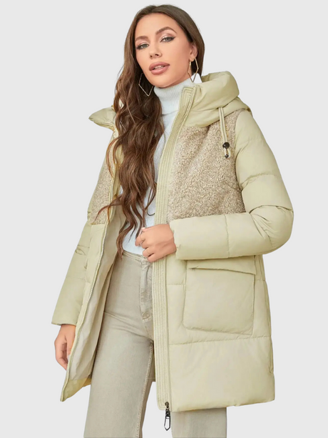 Jade | Short Plush Hooded Parka Bianca Australia