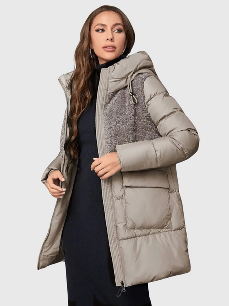 Jade | Short Plush Hooded Parka Bianca Australia