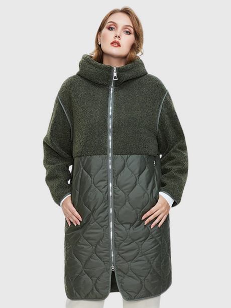 Nora | Plus Size Faux Fur Hooded Coat Bianca Australia