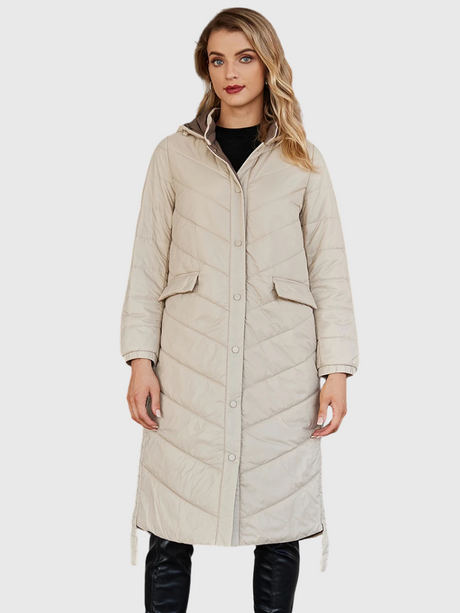 Elora | Long Hooded Quilted Parka Bianca Australia