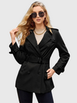 Elina | Belted Short Coat with Turn-Down Collar Bianca Australia