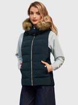 Raya | Slim Hooded Quilted Puffer with Fur Collar Bianca Australia