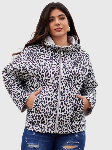 Liora | Reversible Leopard Hooded Puffer Bianca Australia