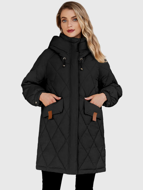 Naya | Long Hooded Quilted Puffer Coat Bianca Australia