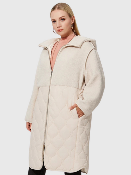 Nora | Plus Size Faux Fur Hooded Coat Bianca Australia