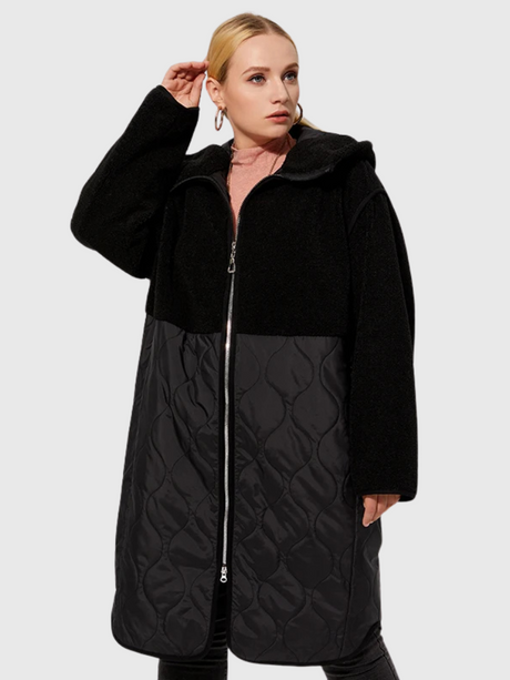Nora | Plus Size Faux Fur Hooded Coat Bianca Australia