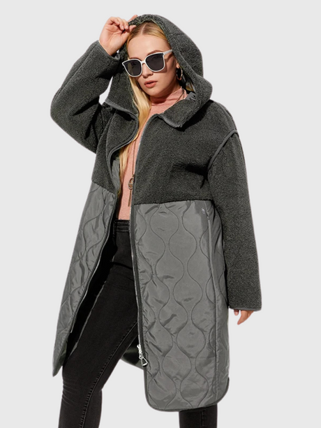 Nora | Plus Size Faux Fur Hooded Coat Bianca Australia