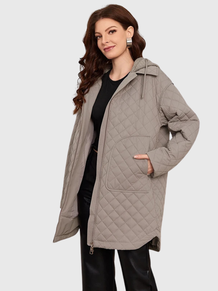 Tessa | Mid-Length Hooded Puffer Coat Bianca Australia