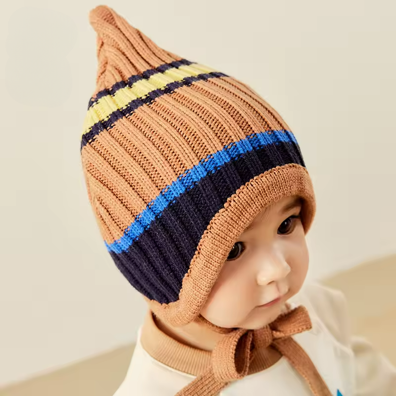 Colourblock Kids Beanie with Earflaps Bianca Australia