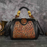 Handcrafted Vintage Embossed Leather Bag Workoutry