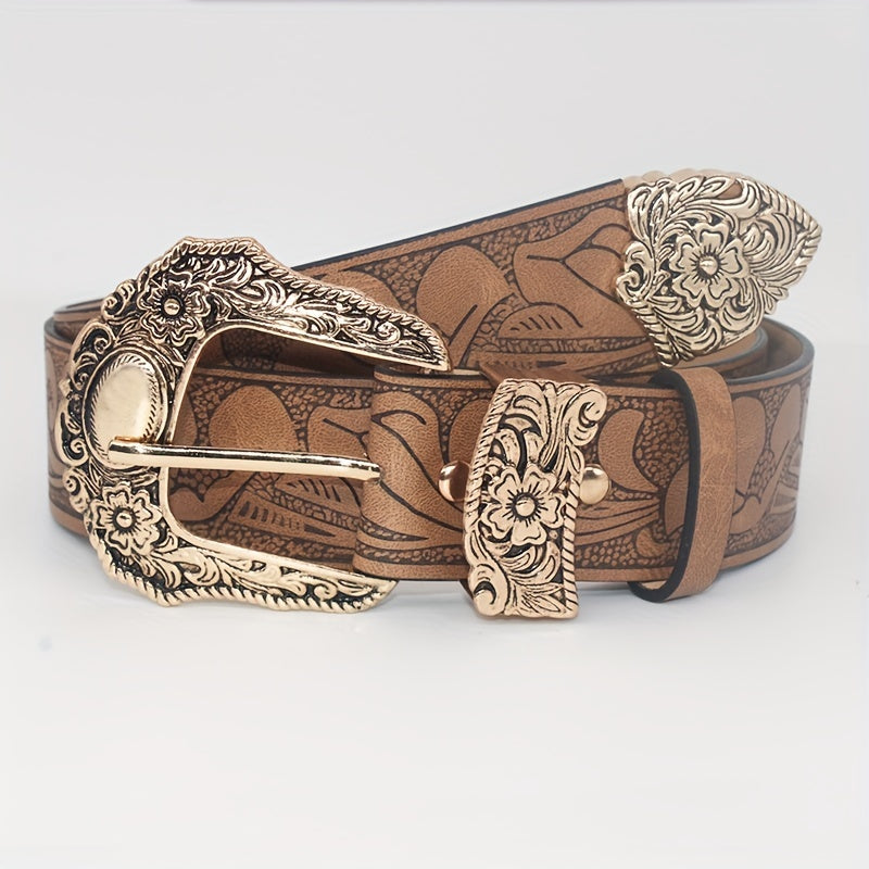 Wide PU Leather Belt – Punk Cowgirl Style Workoutry