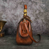 Handcrafted Vintage Embossed Leather Bag Workoutry