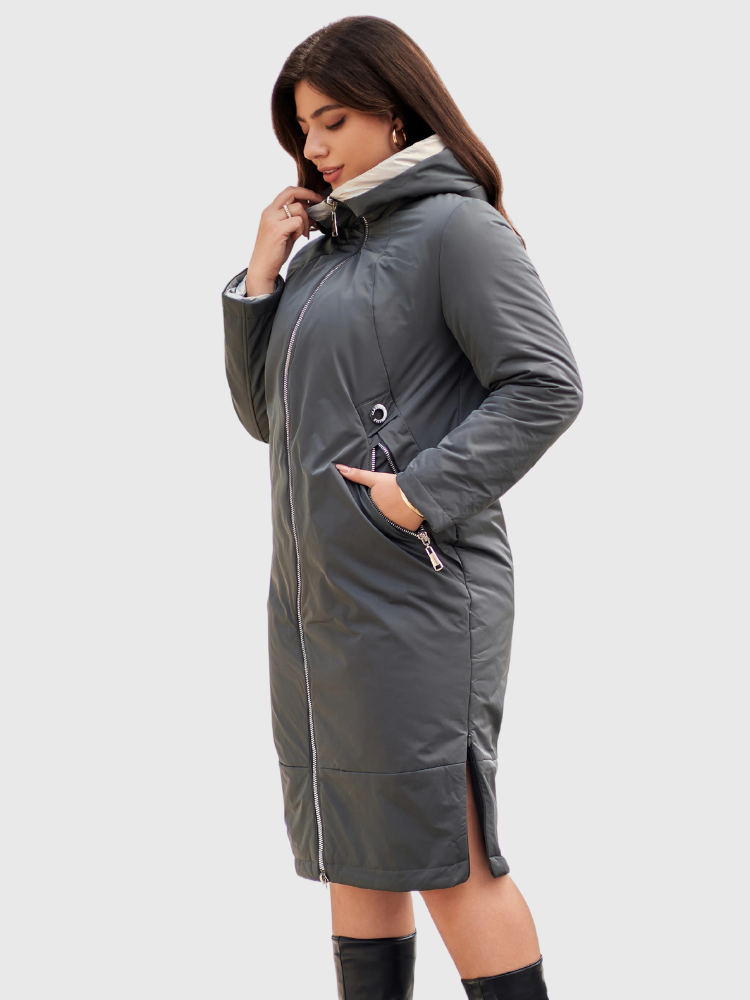 Astrid | Long Hooded Padded Parka Bianca Australia