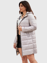 Lina | Long Quilted Hooded Parka Bianca Australia