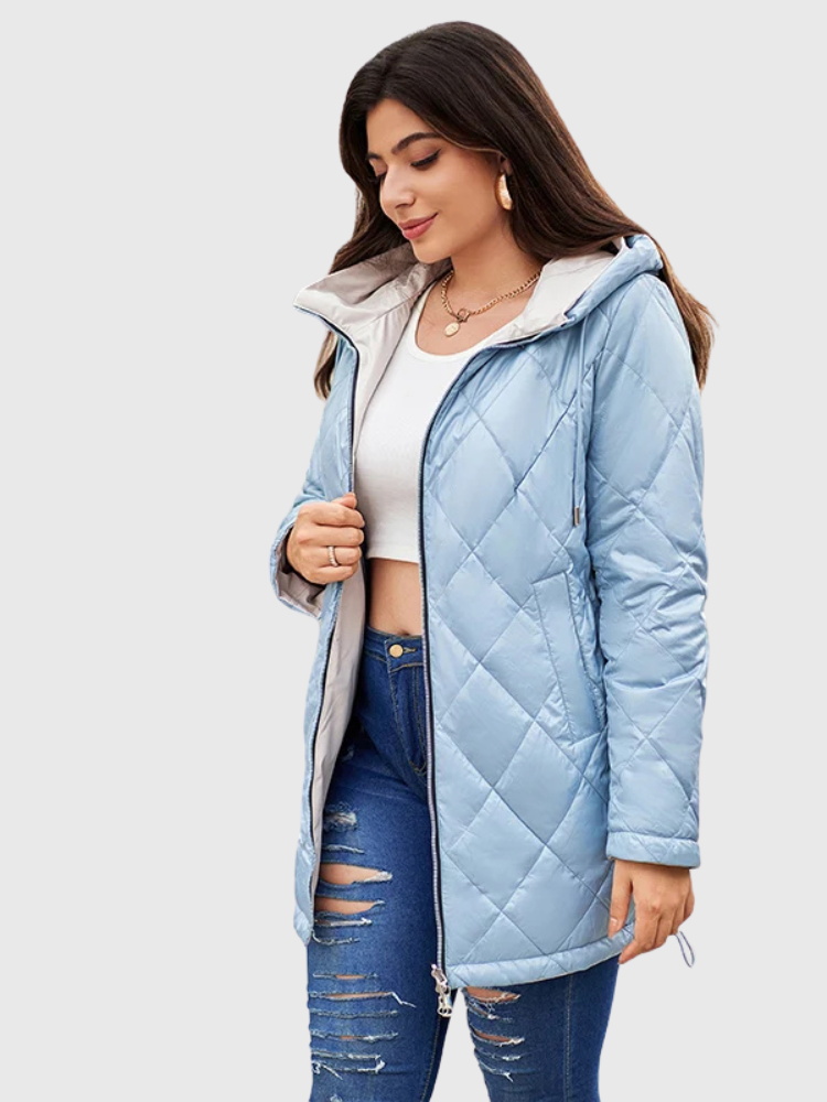 Nella | Reversible Quilted Hooded Parka Bianca Australia