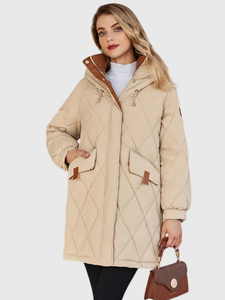 Naya | Long Hooded Quilted Puffer Coat Bianca Australia