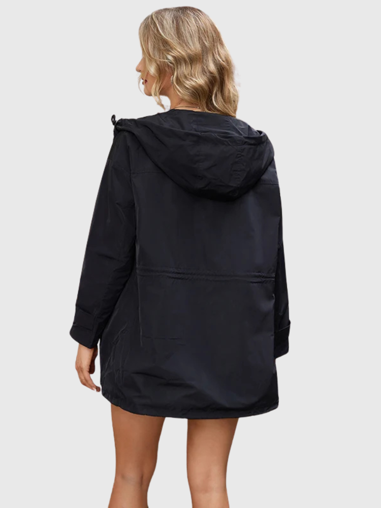 Elyna | Casual Hooded Windbreaker Coat Bianca Australia