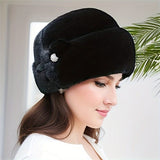 Faux Mink Fur Bucket Hat – Floral Winter Style Workoutry
