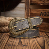 Western PU Leather Belt – Cowboy Style Workoutry