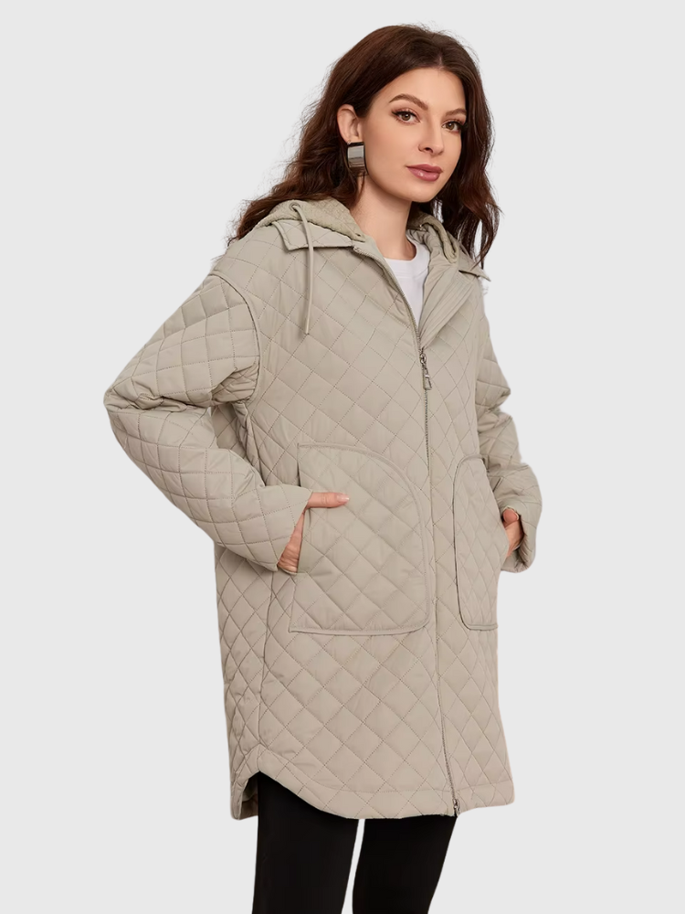 Tessa | Mid-Length Hooded Puffer Coat Bianca Australia