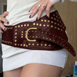 Boho Studded Belt – Rivet Buckle Style Workoutry