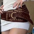 Boho Studded Belt – Rivet Buckle Style Workoutry