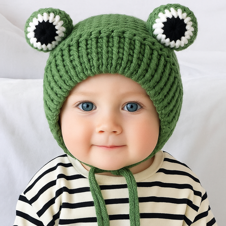 Cute Frog Earflap Beanie – Baby Boys & Girls Bianca Australia
