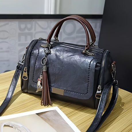 Tassel Zip Shoulder Bag – Large Capacity Workoutry