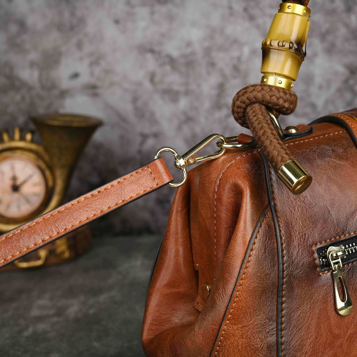 Handcrafted Vintage Embossed Leather Bag Workoutry