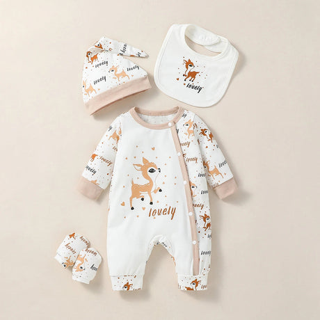4-Piece Baby Outfit Set – Animal Print & Essentials Bianca Australia