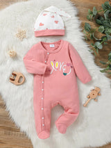 Baby Heart Romper Set – Soft 2-Piece for Girls - Bianca Australia