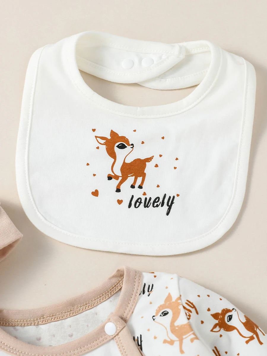 4-Piece Baby Outfit Set – Animal Print & Essentials Bianca Australia