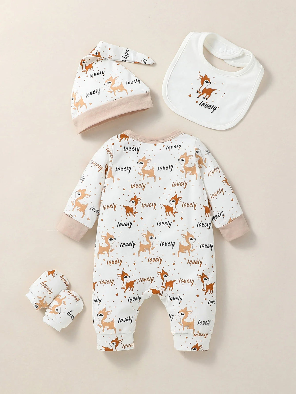 4-Piece Baby Outfit Set – Animal Print & Essentials Bianca Australia