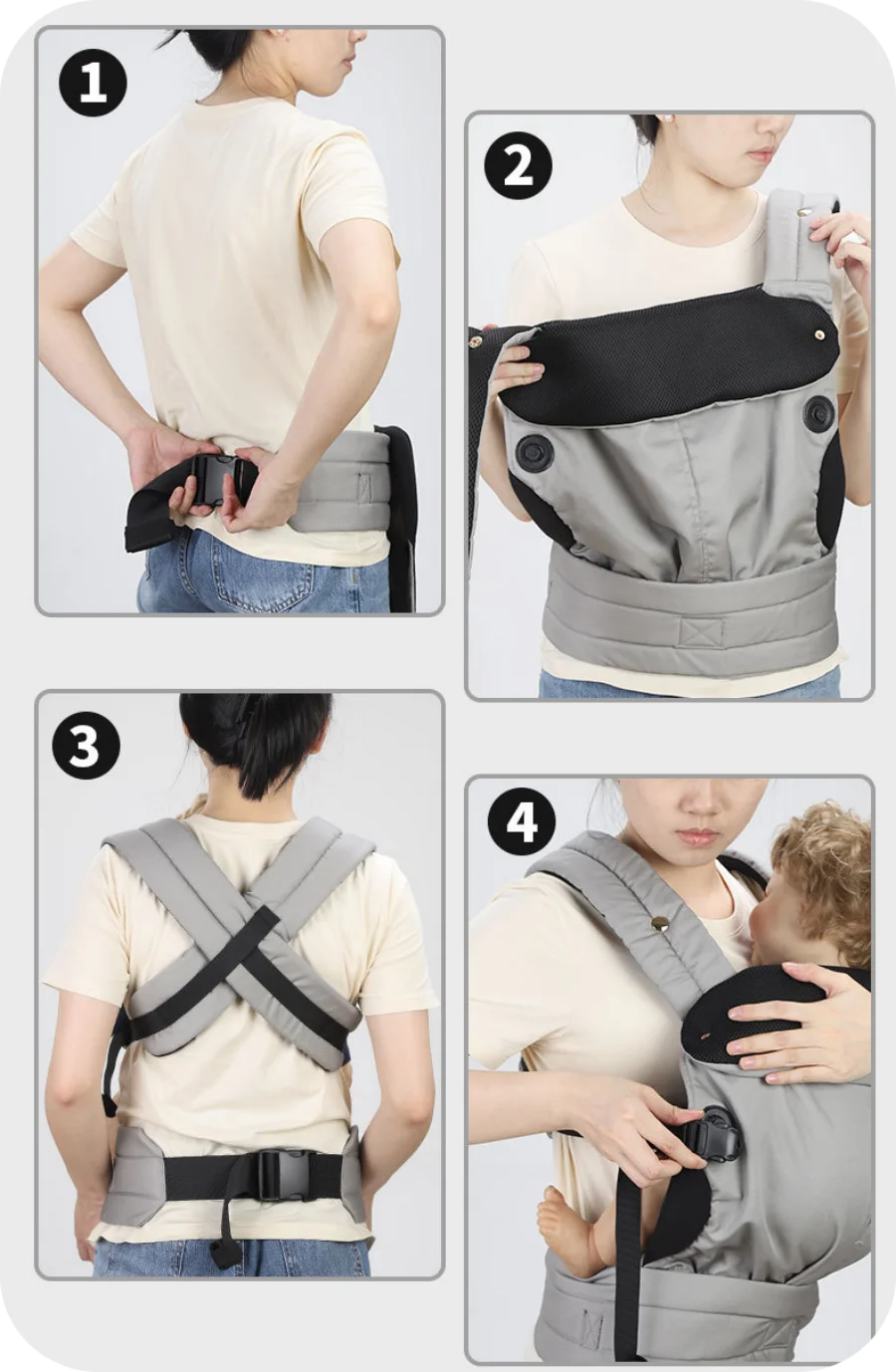 Adjustable Baby Wrap Carrier 3