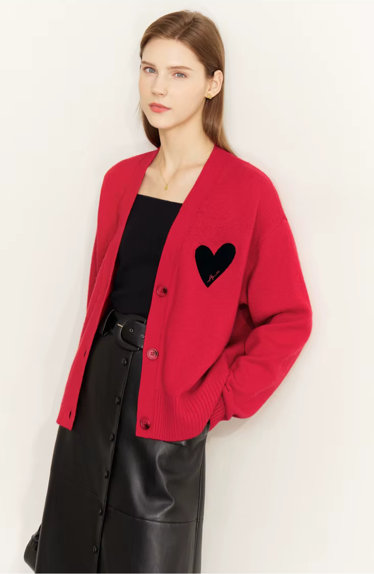 Amaya Embroidered Wool Cardigan