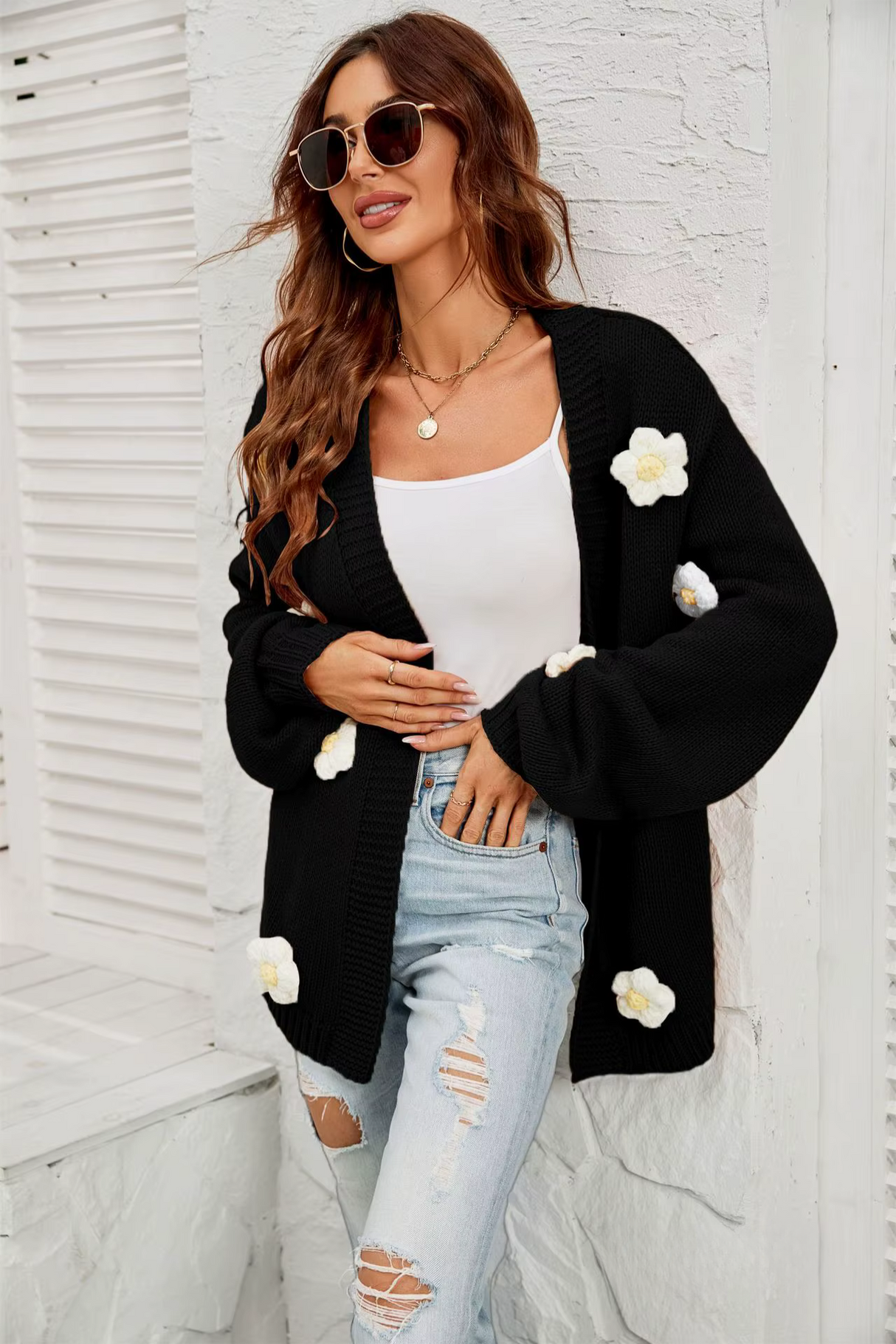 Aurora Lantern Sleeve Cardigan 1