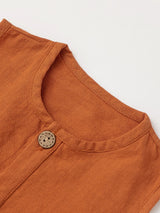 Baby Bodysuit Cotton Linen – Unisex Summer Crawler Outfit 1