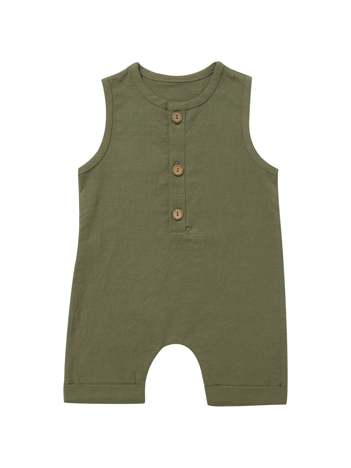 INS New Children's Jumpsuit Cotton and Linen Solid Color Newborn Crawler Unisex Bodysuit Baby Diaper Cover Bianca Australia