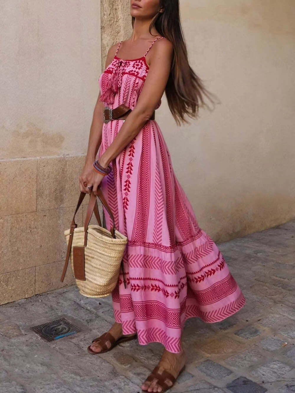 Boho Crochet Patchwork Maxi Dress 2