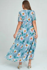 Boho Vintage Floral Maxi Dress 2