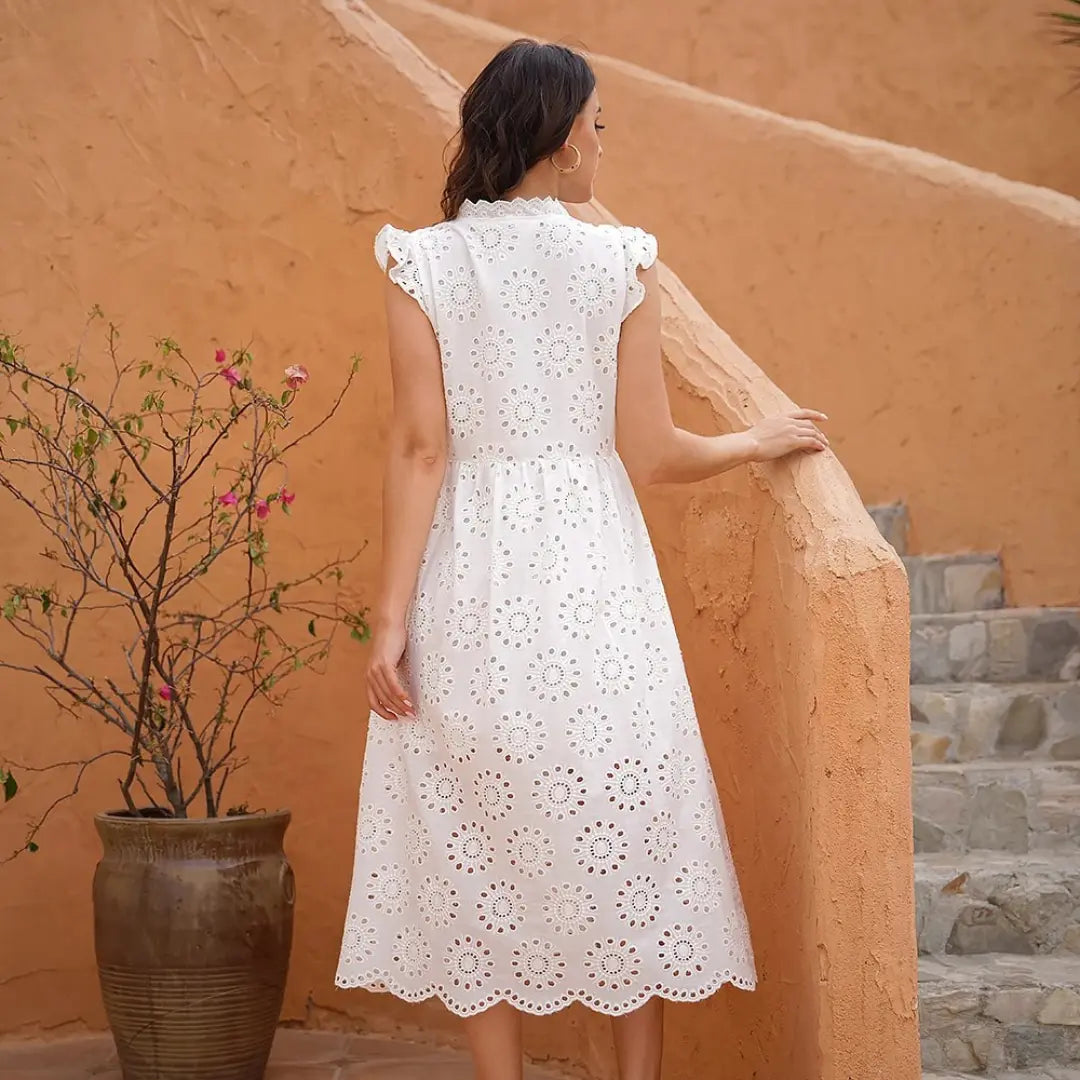 Breathable Cotton Midi Dress 2